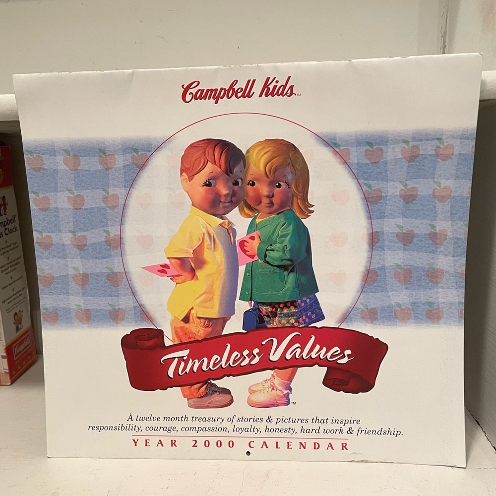 EUC vintage Campbells timeless values calendar
